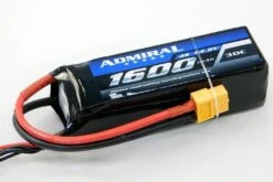 Admiral 1600mAh 4S 14.8V 30C LiPo Battery With XT60 Connector