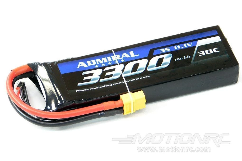 Admiral 3300mAh 3S 11.1V 30C LiPo Battery With XT60 Connector 4 Admiral 3300mAh 3S 11.1V 30C LiPo Battery With XT60 Connector - Image 2