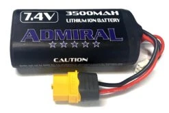 Admiral 3500mAh 2S 7.4V Li-ion Battery With XT60 Connector
