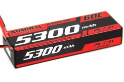 Admiral 5300mAh 2S 7.4V 60C Hard Case LiPo Battery With XT60 Connector