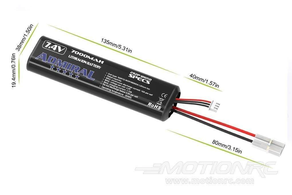 Admiral 7000mAh 2S 7.4V Li-ion Battery With Tamiya Connector 5 Admiral 7000mAh 2S 7.4V Li-ion Battery With Tamiya Connector - Image 3
