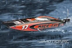 Bancroft Magic Cat V5 Micro 220mm (8.7") Racing Boat - RTR -Kyosho Store bancroft magic cat v5 micro 220mm 8 7 racing boat rtr motion rc 28090801487921