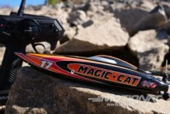 Bancroft Magic Cat V5 Micro 220mm (8.7") Racing Boat - RTR -Kyosho Store bancroft magic cat v5 micro 220mm 8 7 racing boat rtr motion rc 28440741904433