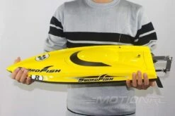 Bancroft Swordfish Deep V Yellow 675mm (26.5") Racing Boat - RTR -Kyosho Store bancroft swordfish deep v yellow 24 racing boat rtr motion rc 14323334512689