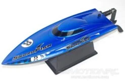 Bancroft Swordfish Mini Blue 430mm (17") Racing Boat - RTR -Kyosho Store bancroft swordfish mini blue 17 racing boat rtr motion rc 14323336380465