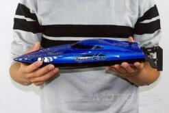 Bancroft Swordfish Mini Blue 430mm (17") Racing Boat - RTR -Kyosho Store bancroft swordfish mini blue 17 racing boat rtr motion rc 14323336413233