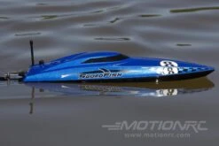 Bancroft Swordfish Mini Blue 430mm (17") Racing Boat - RTR -Kyosho Store bancroft swordfish mini blue 430mm 17 racing boat rtr motion rc 15557009244209