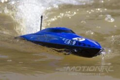 Bancroft Swordfish Mini Blue 430mm (17") Racing Boat - RTR -Kyosho Store bancroft swordfish mini blue 430mm 17 racing boat rtr motion rc 15557009309745