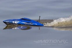Bancroft Swordfish Mini Blue 430mm (17") Racing Boat - RTR -Kyosho Store bancroft swordfish mini blue 430mm 17 racing boat rtr motion rc 15557009375281