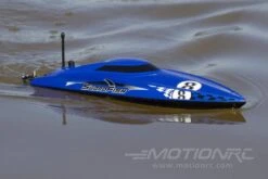 Bancroft Swordfish Mini Blue 430mm (17") Racing Boat - RTR -Kyosho Store bancroft swordfish mini blue 430mm 17 racing boat rtr motion rc 15557009473585