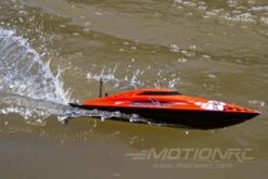 Bancroft Swordfish Mini Red 430mm (17") Racing Boat - RTR -Kyosho Store bancroft swordfish mini red 430mm 17 racing boat rtr motion rc 15556943216689