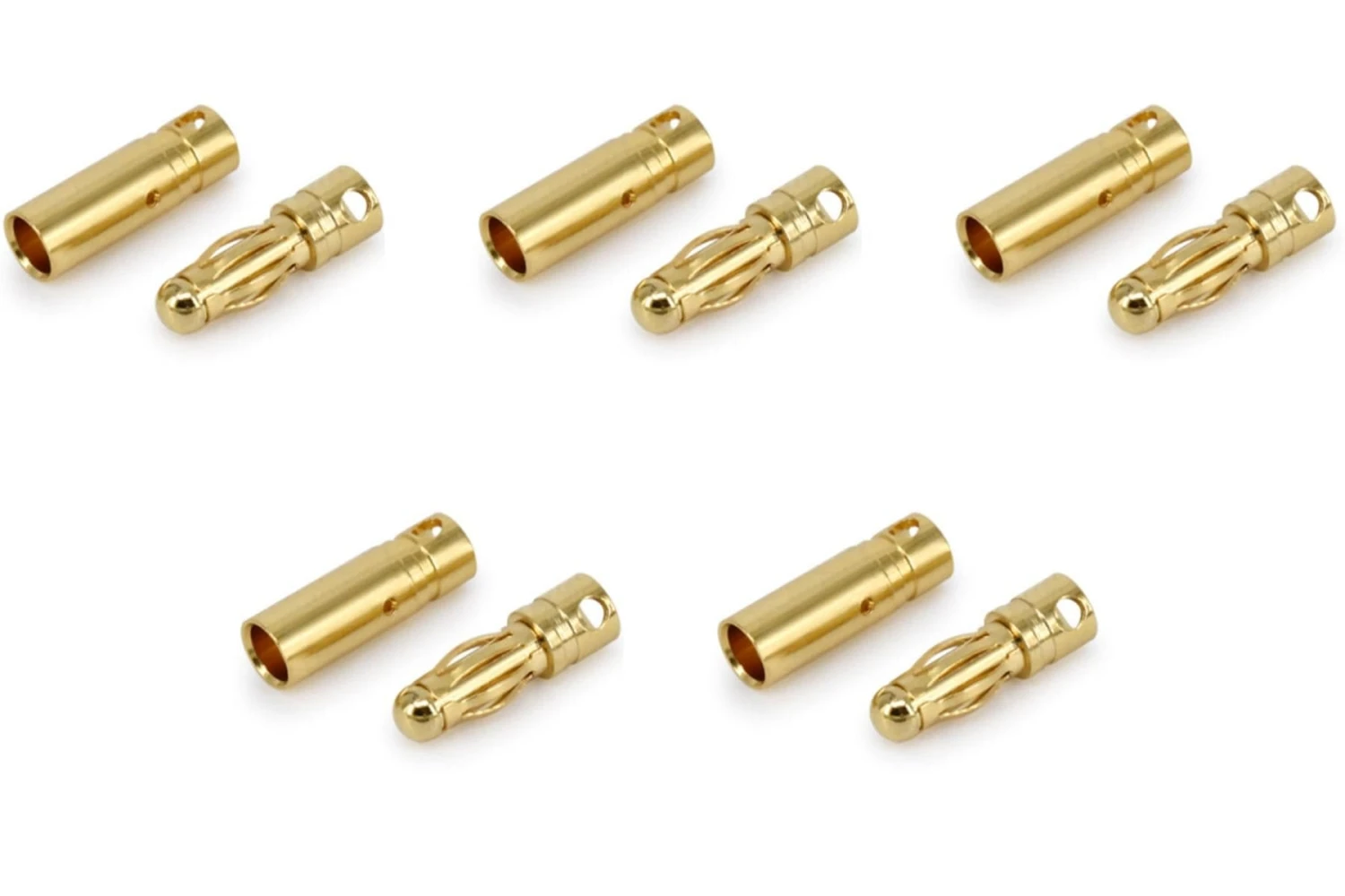 BenchCraft 4mm Gold Bullet ESC And Motor Connectors (5 Pairs) 3 BenchCraft 4mm Gold Bullet ESC And Motor Connectors (5 Pairs)