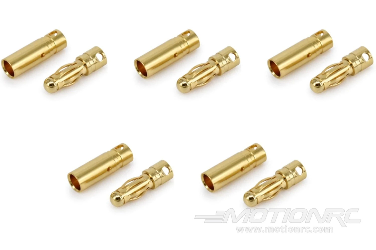 BenchCraft 4mm Gold Bullet ESC And Motor Connectors (5 Pairs) 4 BenchCraft 4mm Gold Bullet ESC And Motor Connectors (5 Pairs) - Image 2