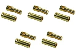 BenchCraft 5.5mm Gold Bullet ESC And Motor Connectors (5 Pairs)