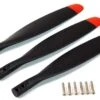 FlightLine 12x7 3-Blade Electric Propeller (Reverse) - Red Tip -Kyosho Store flightline 12x7 reverse 3 blade propeller red tip motion rc 28189133504561