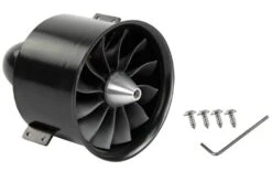 Freewing 80mm 12 Blade Metal EDF Set For Outrunner Motors - Black