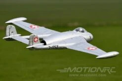 Freewing De Havilland DH-112 Venom V2 Swiss Silver 90mm EDF Jet - ARF PLUS -Kyosho Store freewing de havilland dh 112 venom v2 swiss silver 90mm edf jet arf plus motion rc 28191585534001