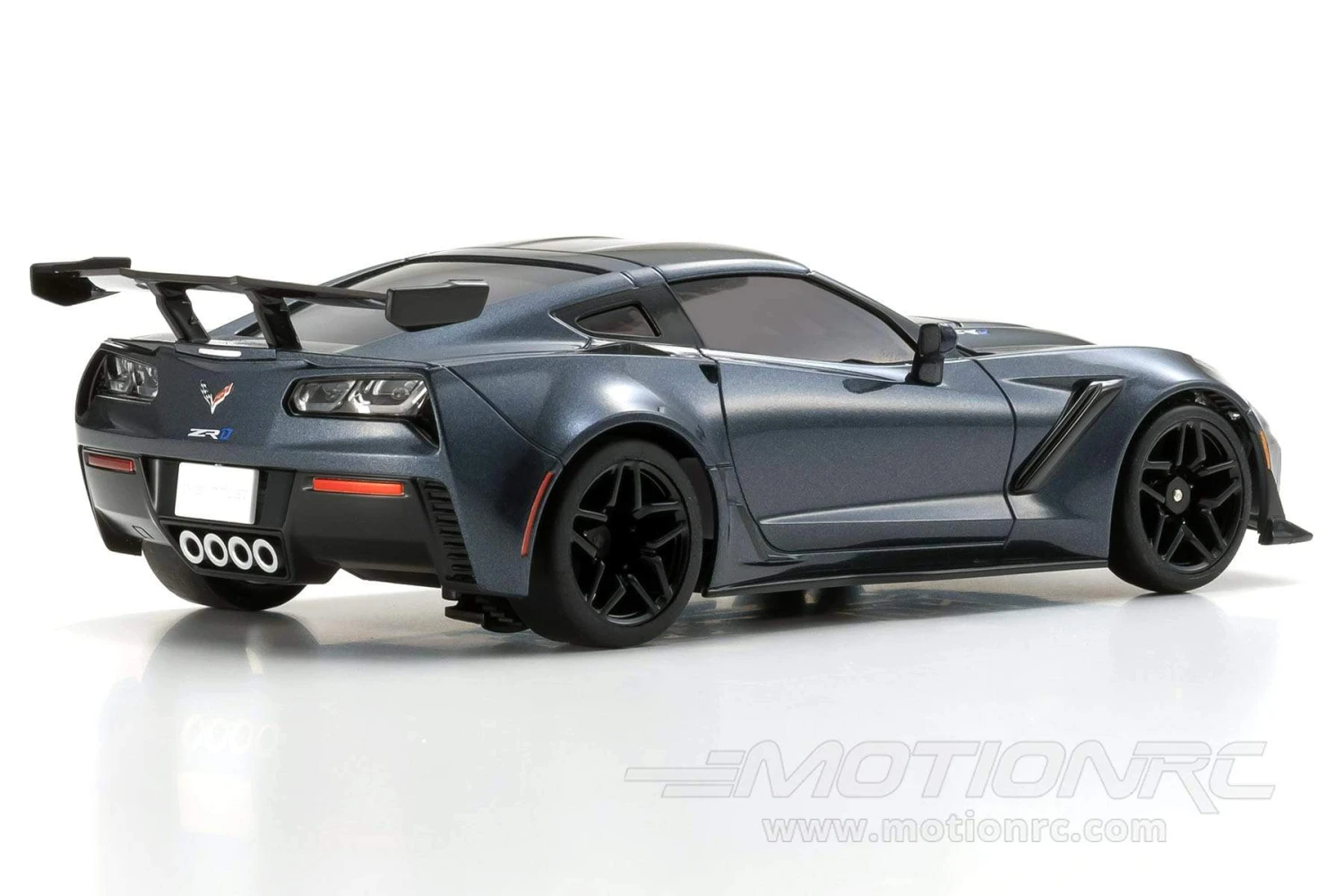 Kyosho Mini-Z Corvette ZR1 Shadow Gray Metallic Readyset 1/27 Scale RWD Car W/LEDs - RTR 6 Kyosho Mini-Z Corvette ZR1 Shadow Gray Metallic Readyset 1/27 Scale RWD Car W/LEDs - RTR - Image 4