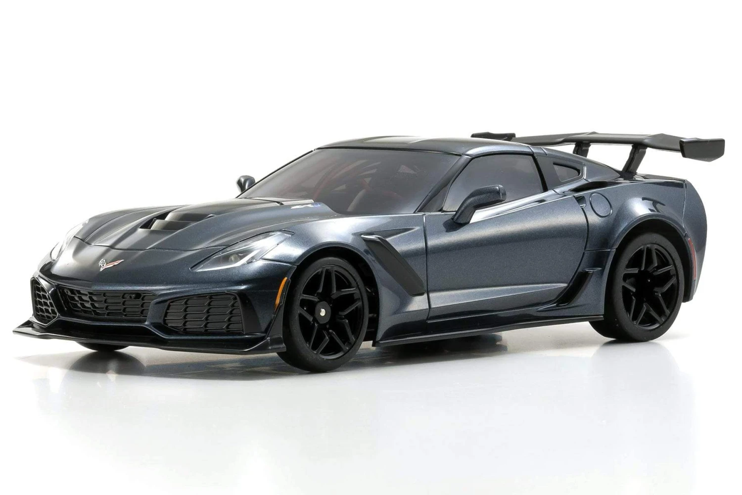 Kyosho Mini-Z Corvette ZR1 Shadow Gray Metallic Readyset 1/27 Scale RWD Car W/LEDs - RTR 3 Kyosho Mini-Z Corvette ZR1 Shadow Gray Metallic Readyset 1/27 Scale RWD Car W/LEDs - RTR