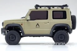 Kyosho Mini-Z Khaki Jimney Sierra MX-01 Readyset 1/27 Scale AWD 4X4 - RTR -Kyosho Store kyosho mini z khaki jimney sierra mx 01 readyset 1 27 scale awd 4x4 rtr motion rc 28489703456817