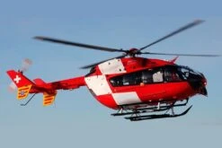 Roban EC-145 Red And White 800 Size Scale Helicopter - ARF