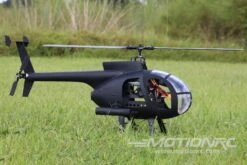 RotorScale AH-6 Attack Tactical Black 450 Size Helicopter - PNP -Kyosho Store rotorscale ah 6 attack tactical black 450 size helicopter pnp motion rc 28850823331889