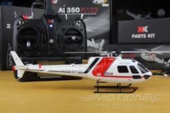 XK K123 Red And White 120 Size Gyro Stabilized Helicopter - RTF -Kyosho Store xk k123 red and white with gyro 244mm 9 6 rotor diameter rtf motion rc 3736883986481