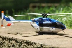XK K124 Blue 120 Size Gyro Stabilized Helicopter - RTF -Kyosho Store xk k124 blue with gyro 250mm 9 8 rotor diameter rtf motion rc 3737189187633